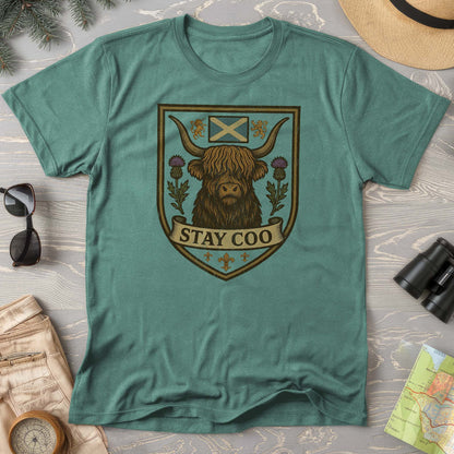 Highland Cow "Scottish Heraldry" Comfort Colors T-Shirt
