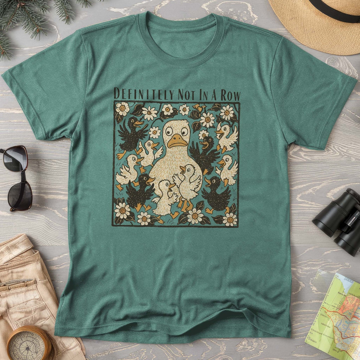 Ducks "Definitely Not in a Row" Comfort Colors T-Shirt