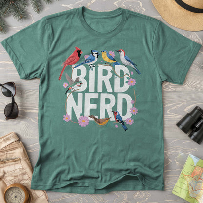 Bird Nerd "Flower Birds" Comfort Colors  T-Shirt