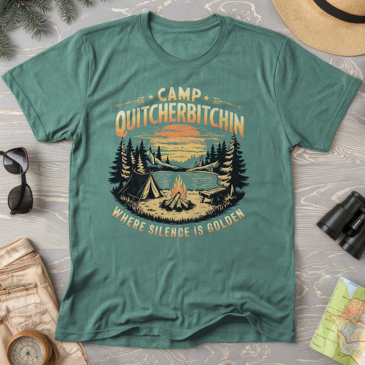 Funny "Camp Quitcherbitchin" Comfort Colors T-Shirt