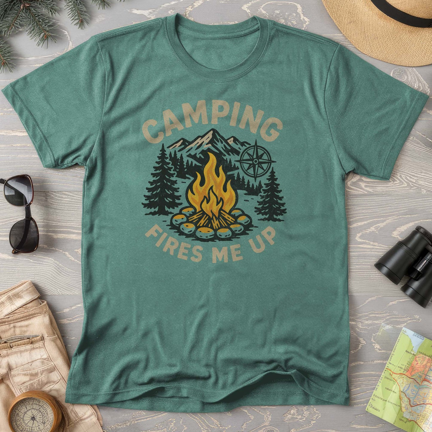 Camping Fires Me Up Comfort Colors T-Shirt