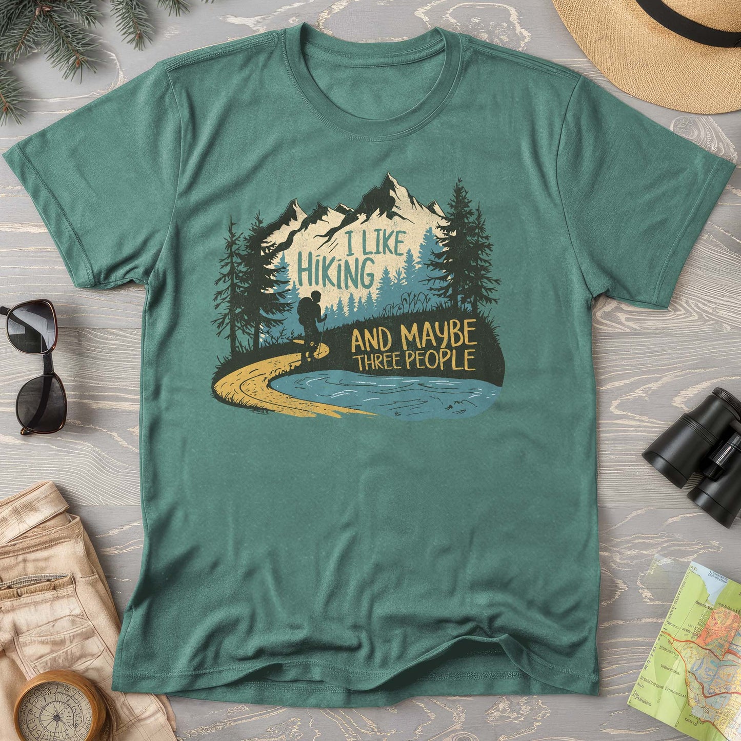 I Like Hiking and Maybe 3 People Comfort Colors T-Shirt