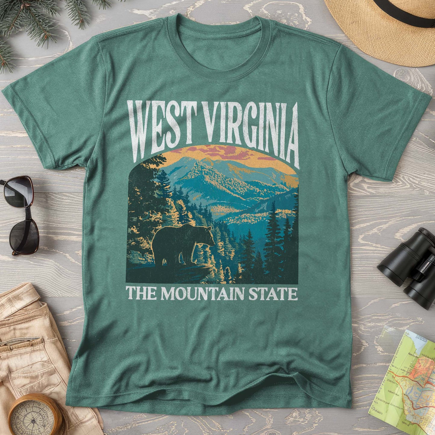 West Virginia Mountain State "Big and Bold" Comfort Colors T-Shirt