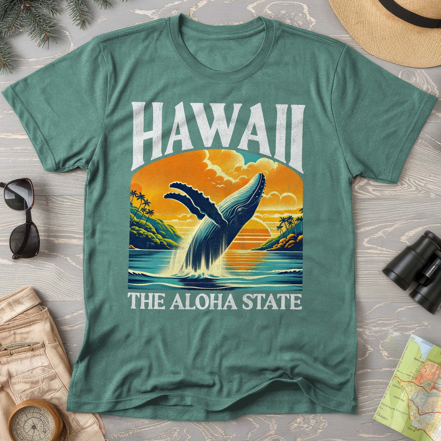 Hawaii The Aloha State "Big and Bold" Comfort Colors T-Shirt