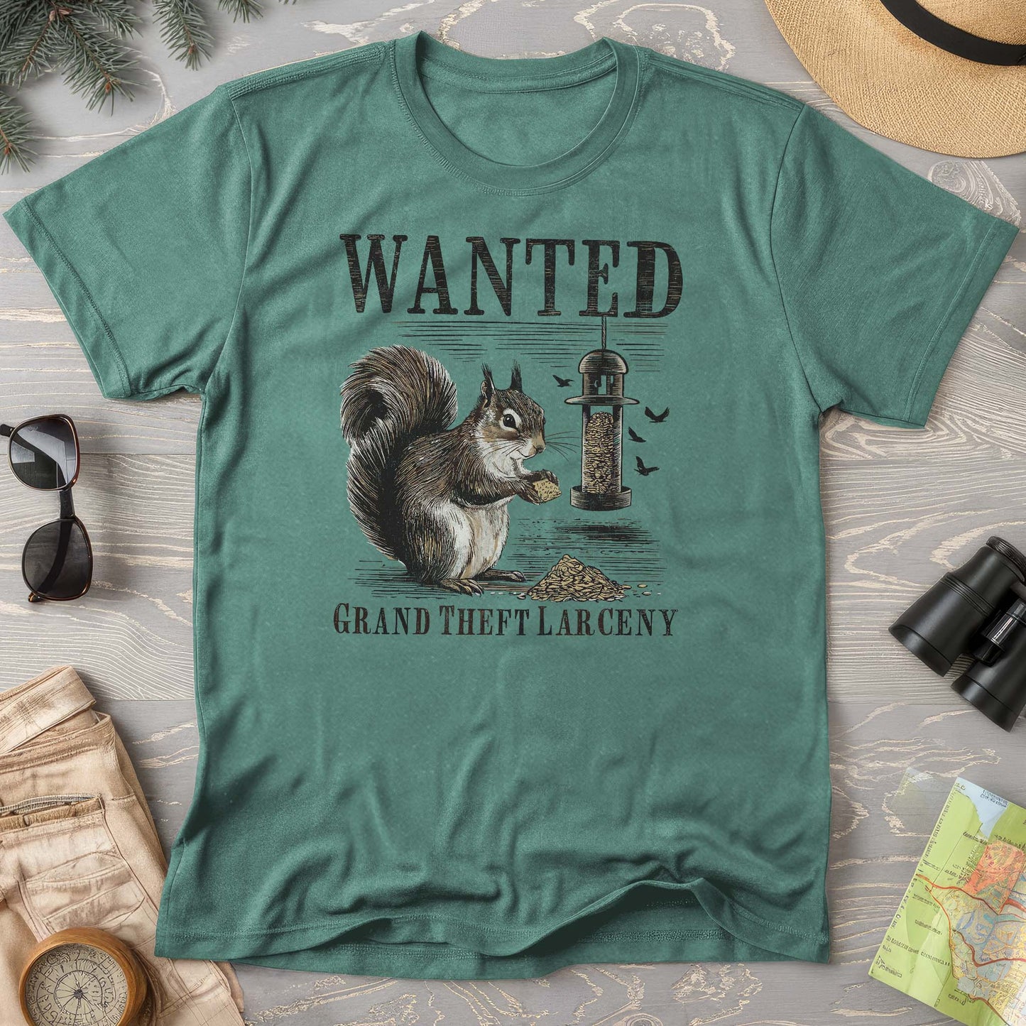 Funny Bird Lover Squirrel Comfort Colors T-Shirt