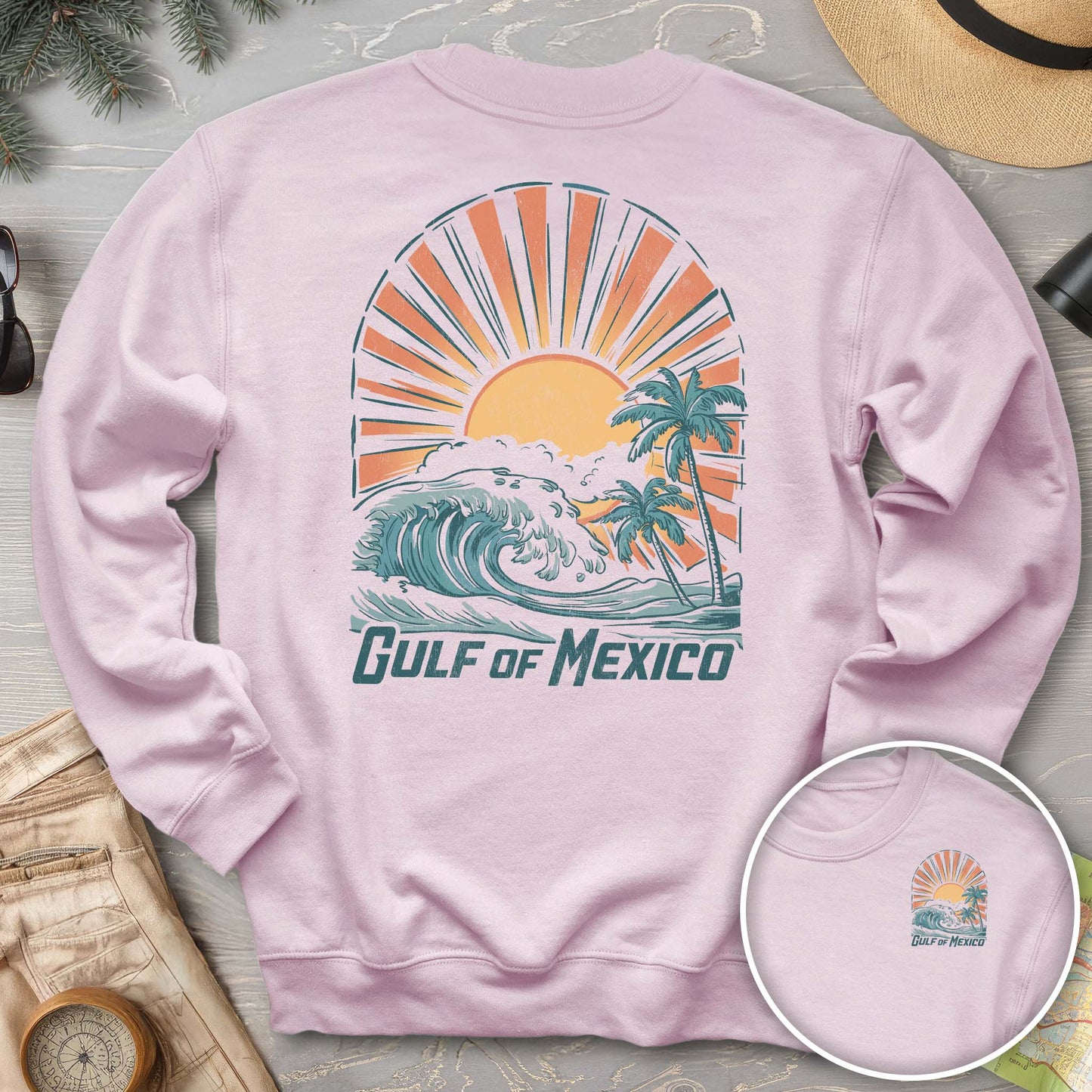 Gulf of Mexico "Sunny Vibes" Crewneck Sweatshirt