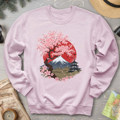 Mount Fuji Cherry Blossoms Sweatshirt