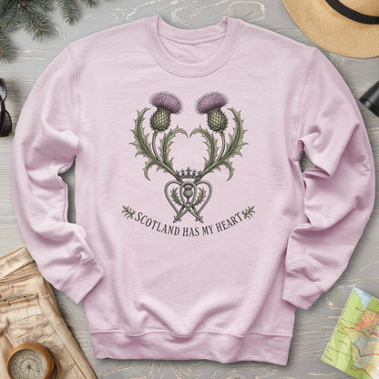 Scotland Heart Brooch Sweatshirt