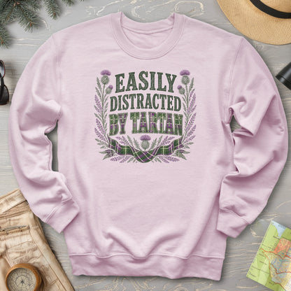 Easily Distracted By Tartan Sweatshirt