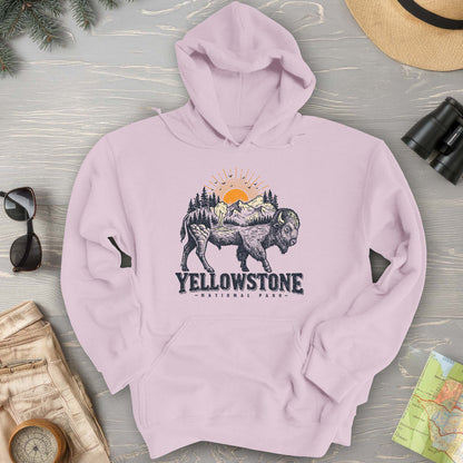 Yellowstone Buffalo Art Hoodie