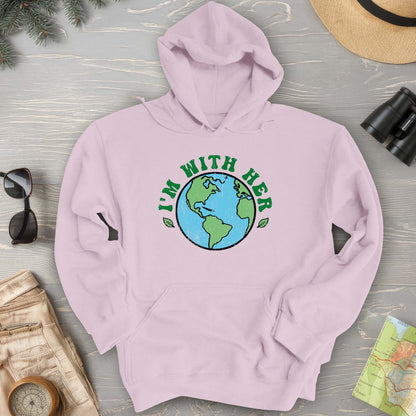 I'm With Her Earth Hoodie