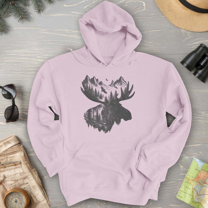 Moose Double Exposure Hoodie