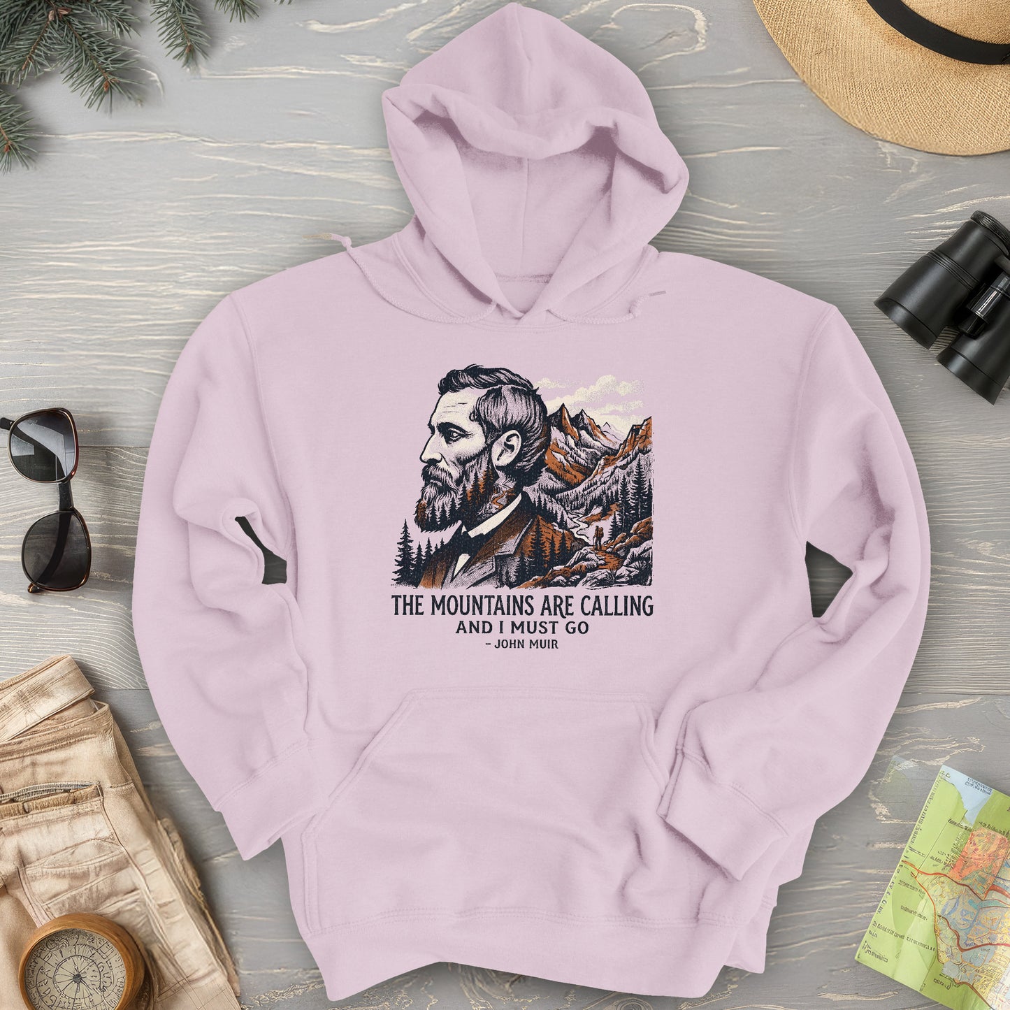 Mountains Calling John Muir Hoodie
