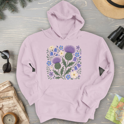 Scottish Thistle Floral Hoodie