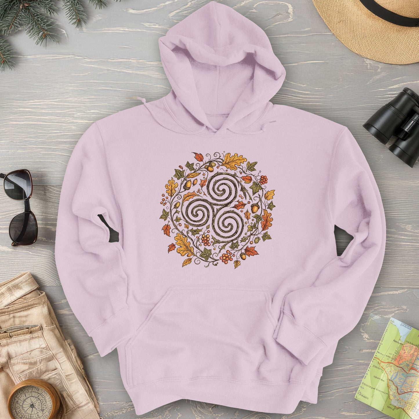 Celtic Autumn Spiral Hoodie