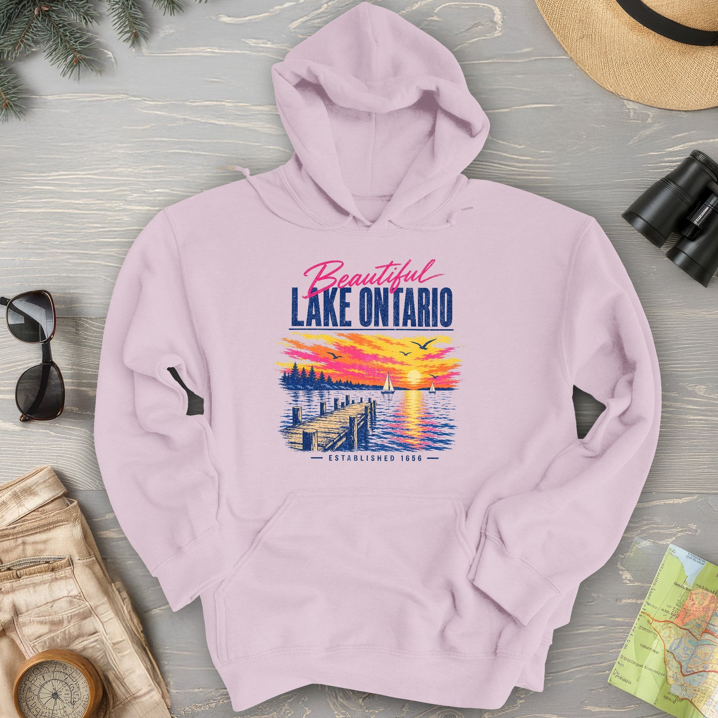 Lake Ontario Color Burst Hoodie