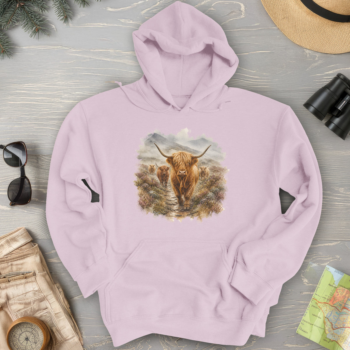 Watercolor Coos Hoodie