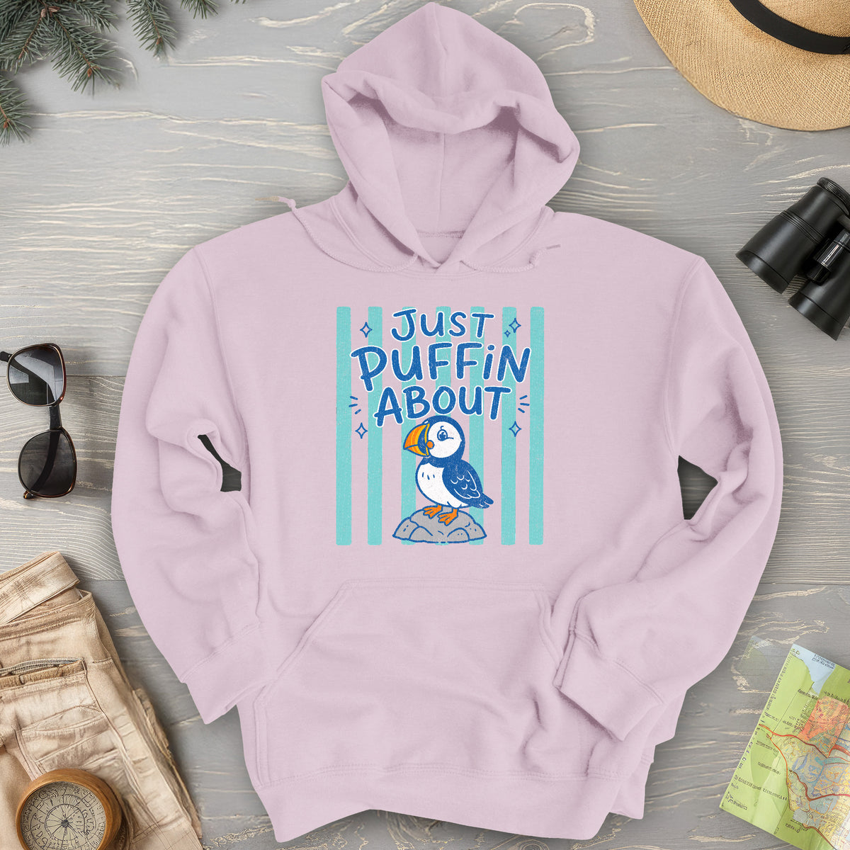 Just Puffin About Stripes Hoodie