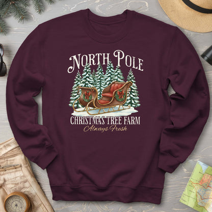 North Pole Christmas Tree Farm Sweatshirt