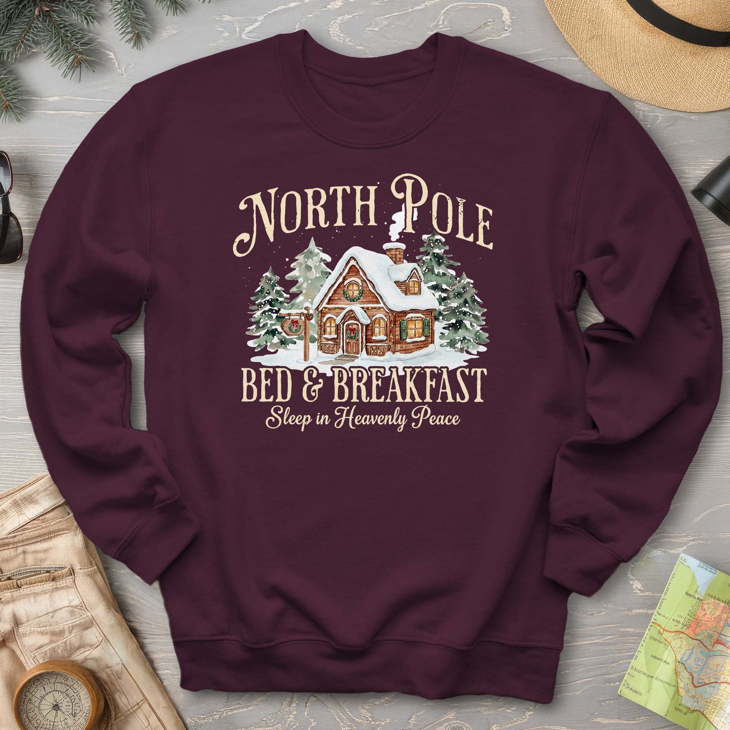 North Pole Bed and Breakfast "Heavenly Peace" Sweatshirt