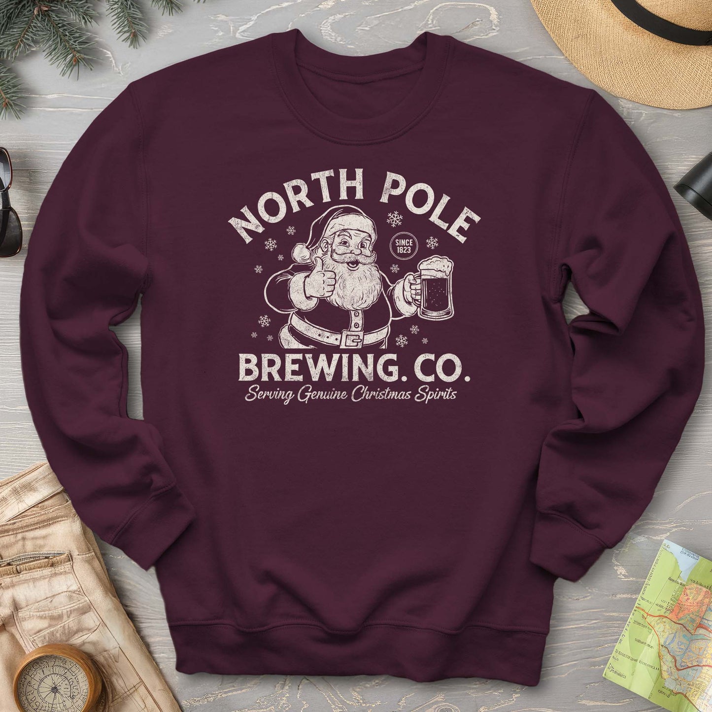 North Pole Brewing Company Vintage Print Sweatshirt
