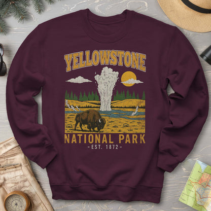 Yellowstone Old Faithful Buffalo Sweatshirt