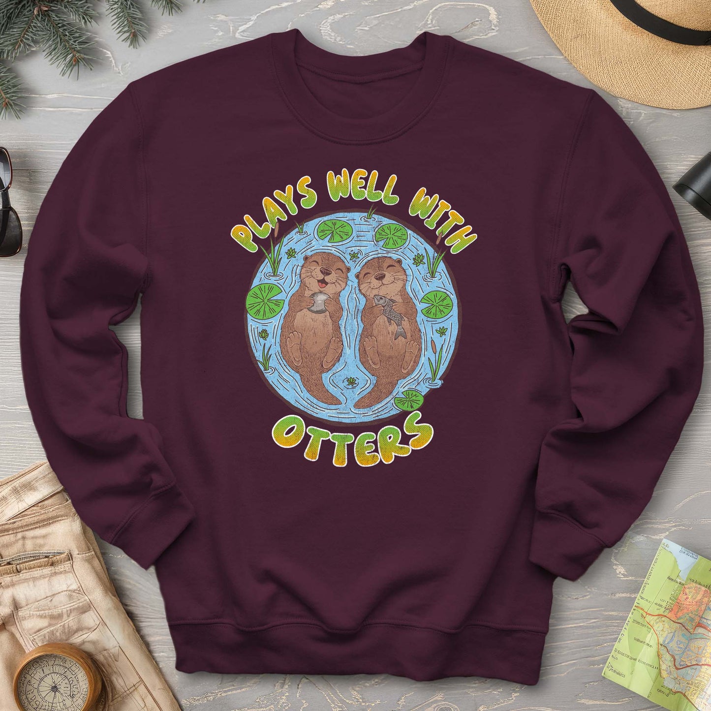 Plays Well With Otters Sweatshirt