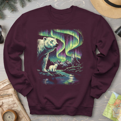 Northern Lights Polar Bears Sweatshirt
