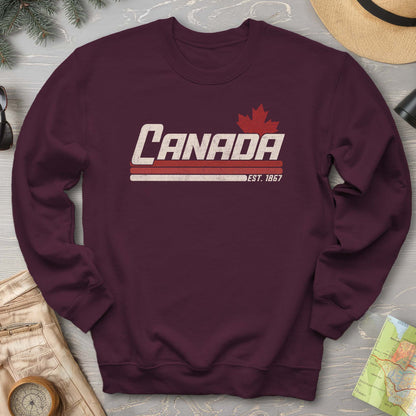Canada Retro Stripe Sweatshirt