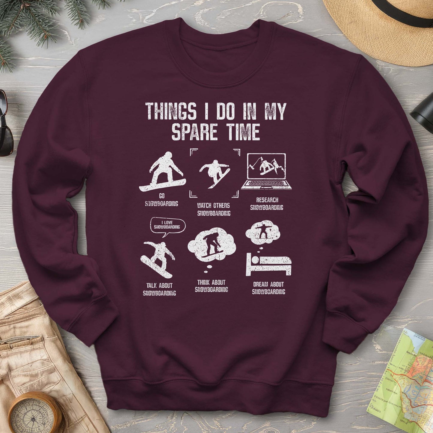 Spare Time Snowboard Sweatshirt