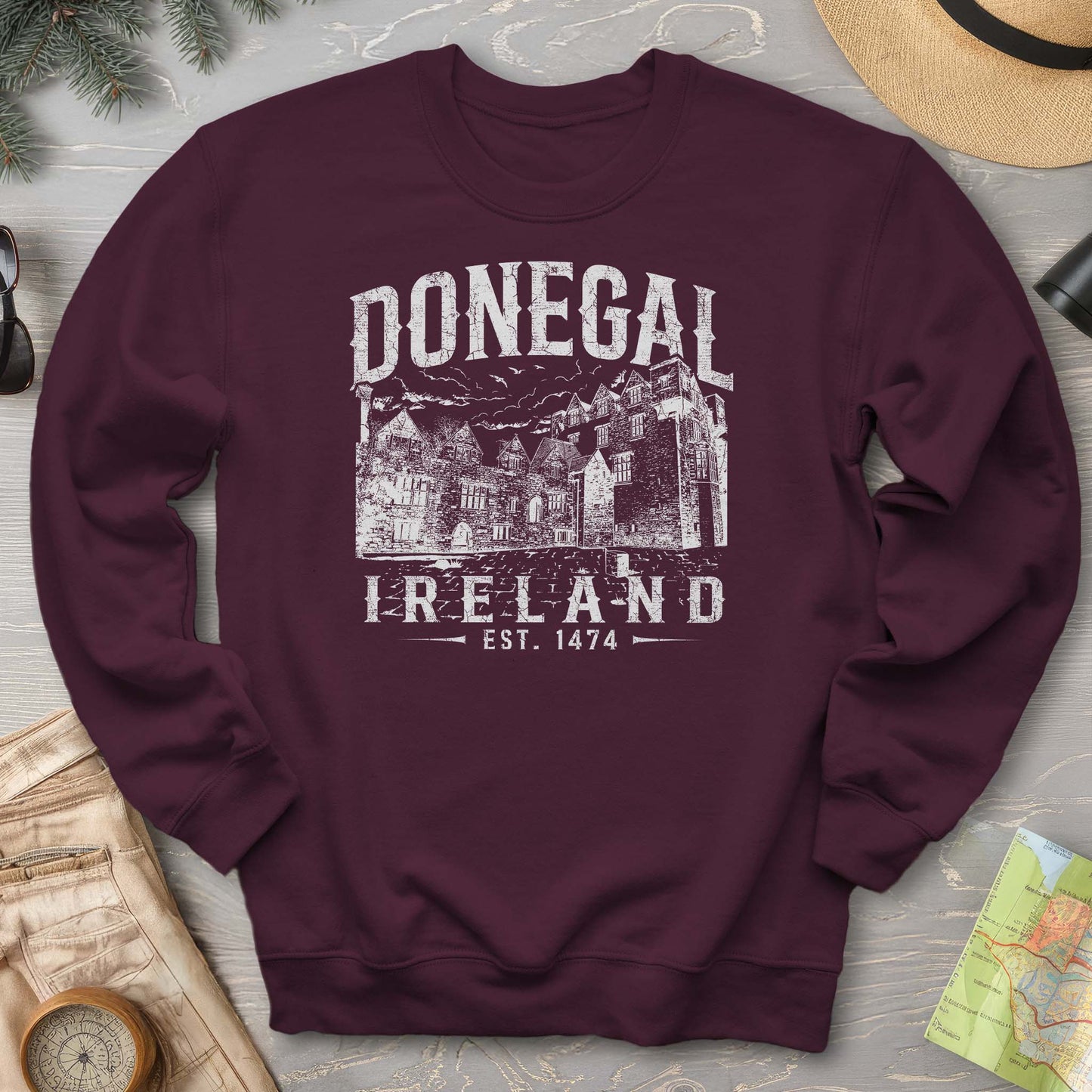 Donegal Ireland Vintage Print Sweatshirt