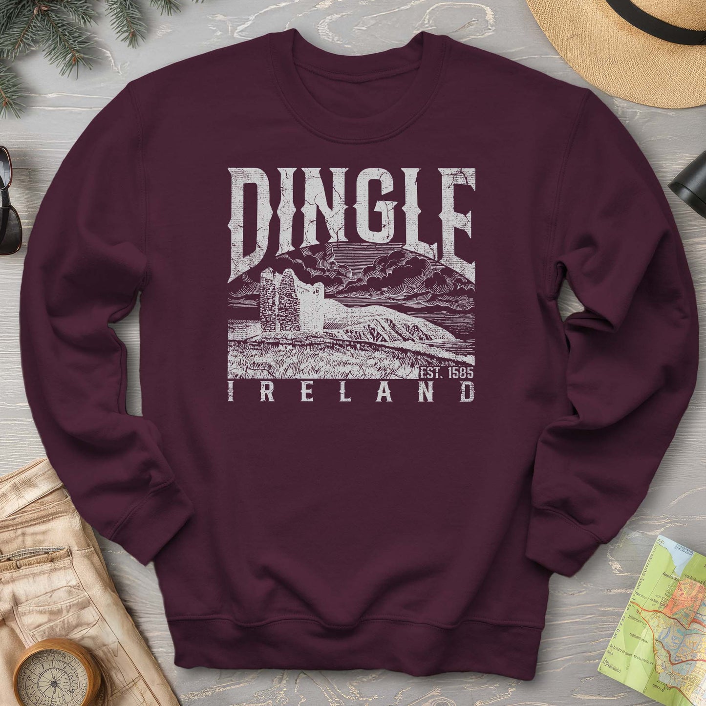 Dingle Ireland Vintage Print Sweatshirt