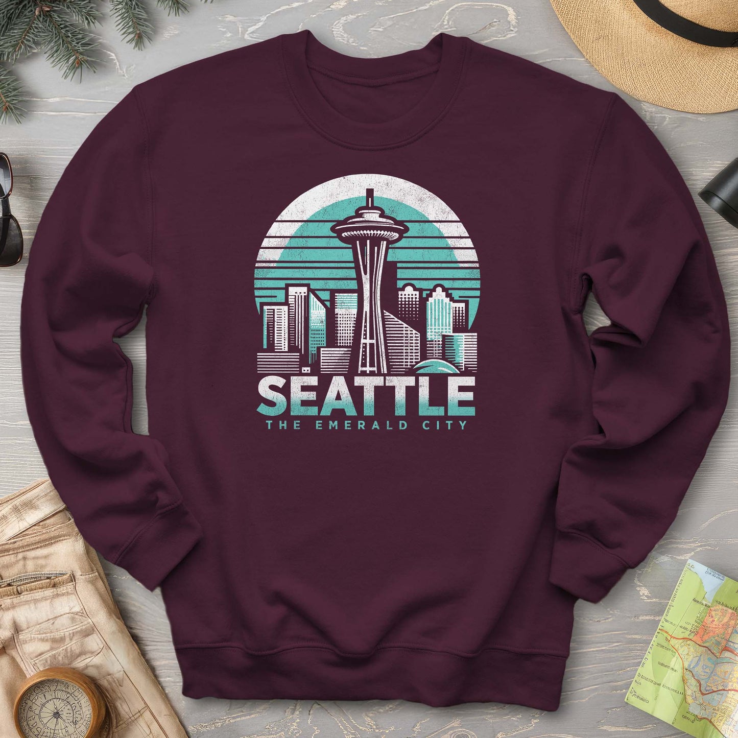 Seattle Retro Needle Sweatshirt