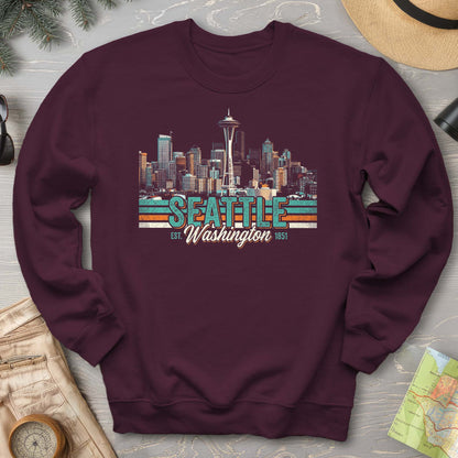 Seattle Retro Skyline Sweatshirt