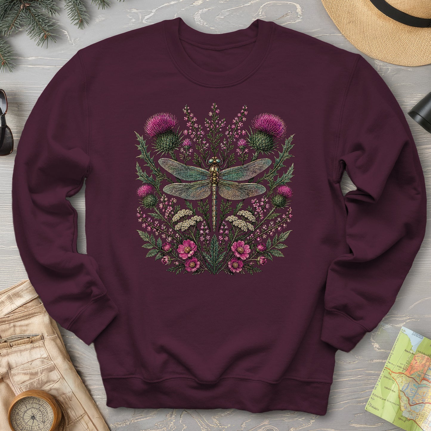 Wild Dragonfly Thistle Sweatshirt
