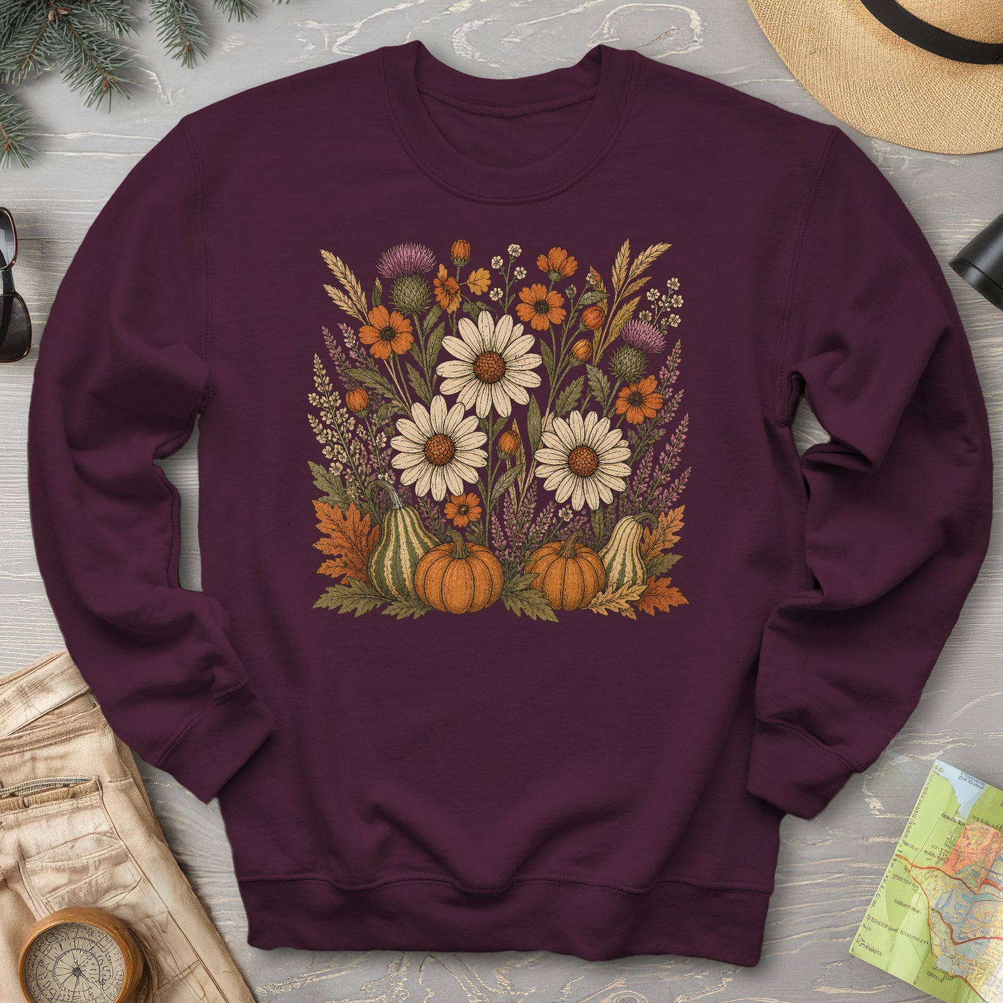 Pumpkin Florals Sweatshirt