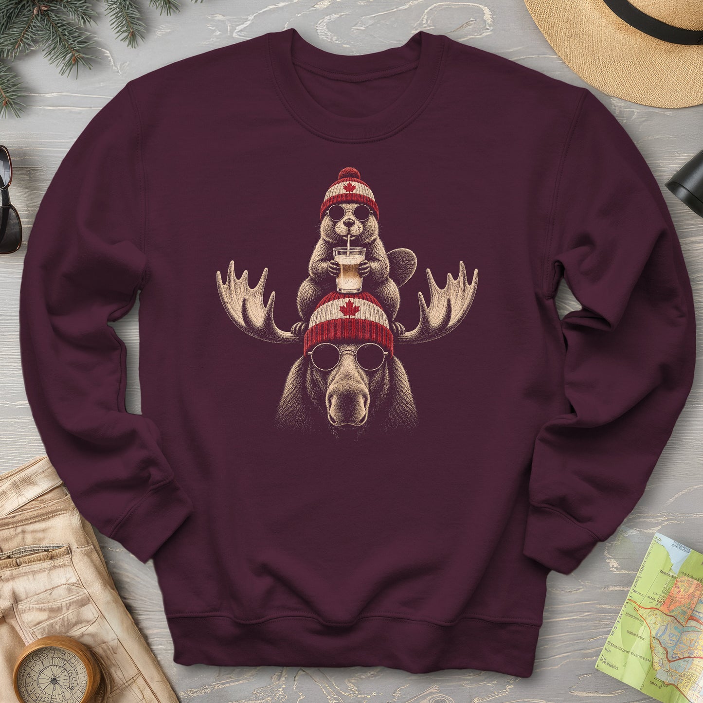 Beaver Moose Canada Sweatshirt