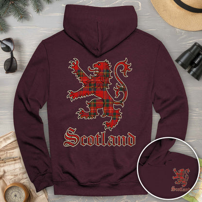 Scotland Tartan Lion Front/Back Print Hoodie