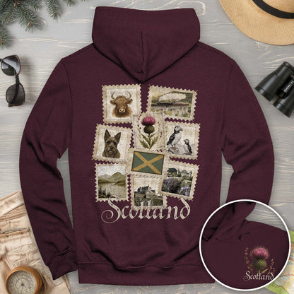 Scotland Vintage Stamps Hoodie