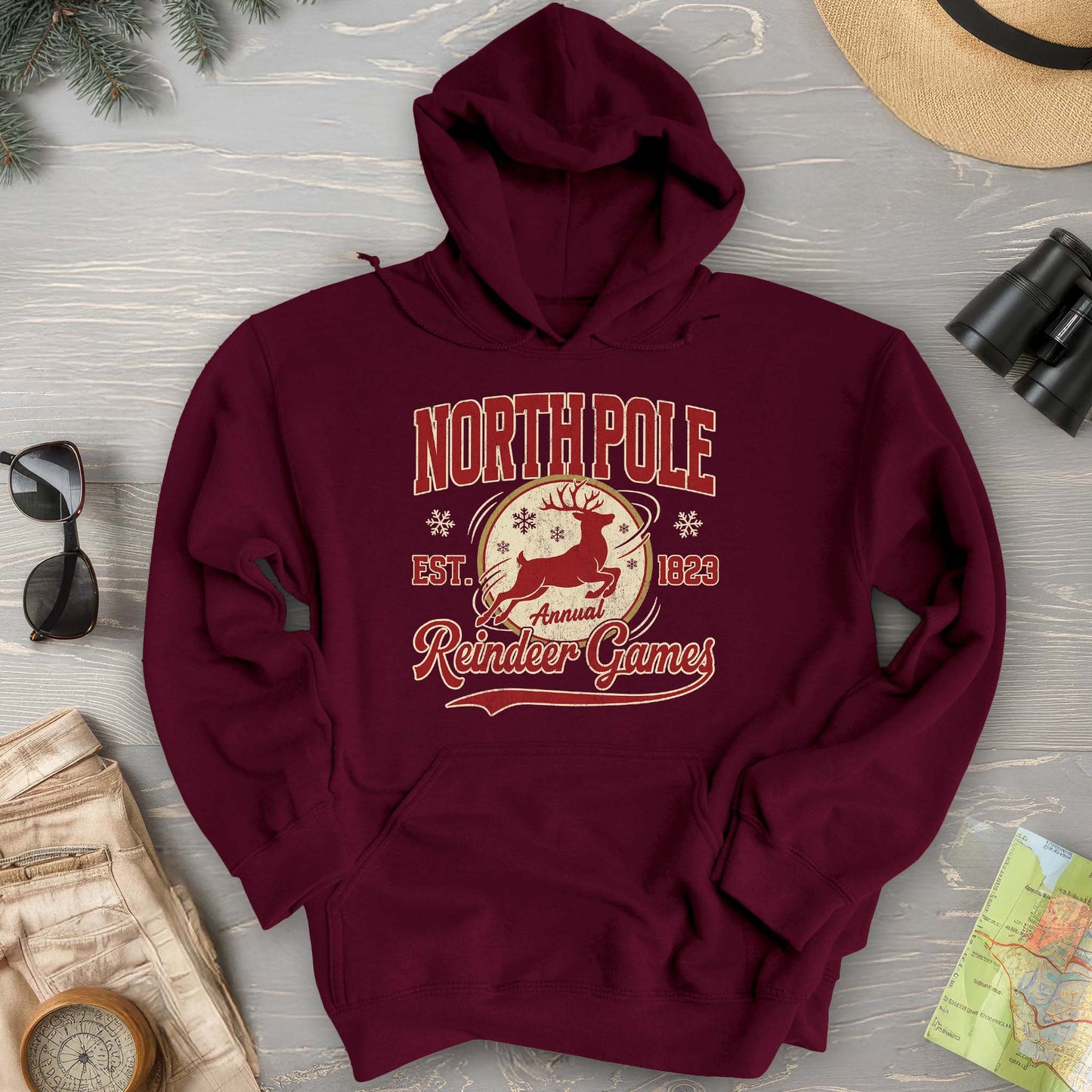 North Pole Annual Reindeer Games Hoodie