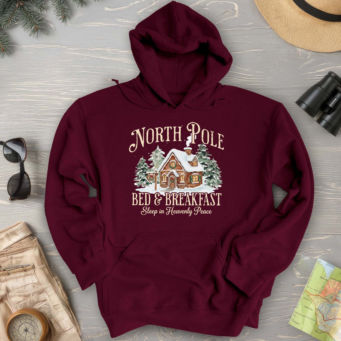 North Pole Bed and Breakfast "Heavenly Peace" Hoodie