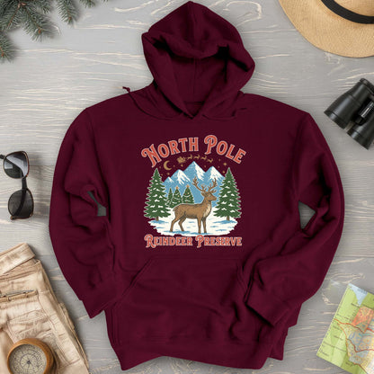 North Pole Reindeer Preserve Hoodie