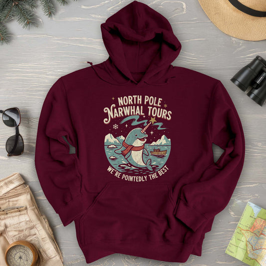 Bargain Bin Overstock! North Pole Narwhal Tours Hoodie