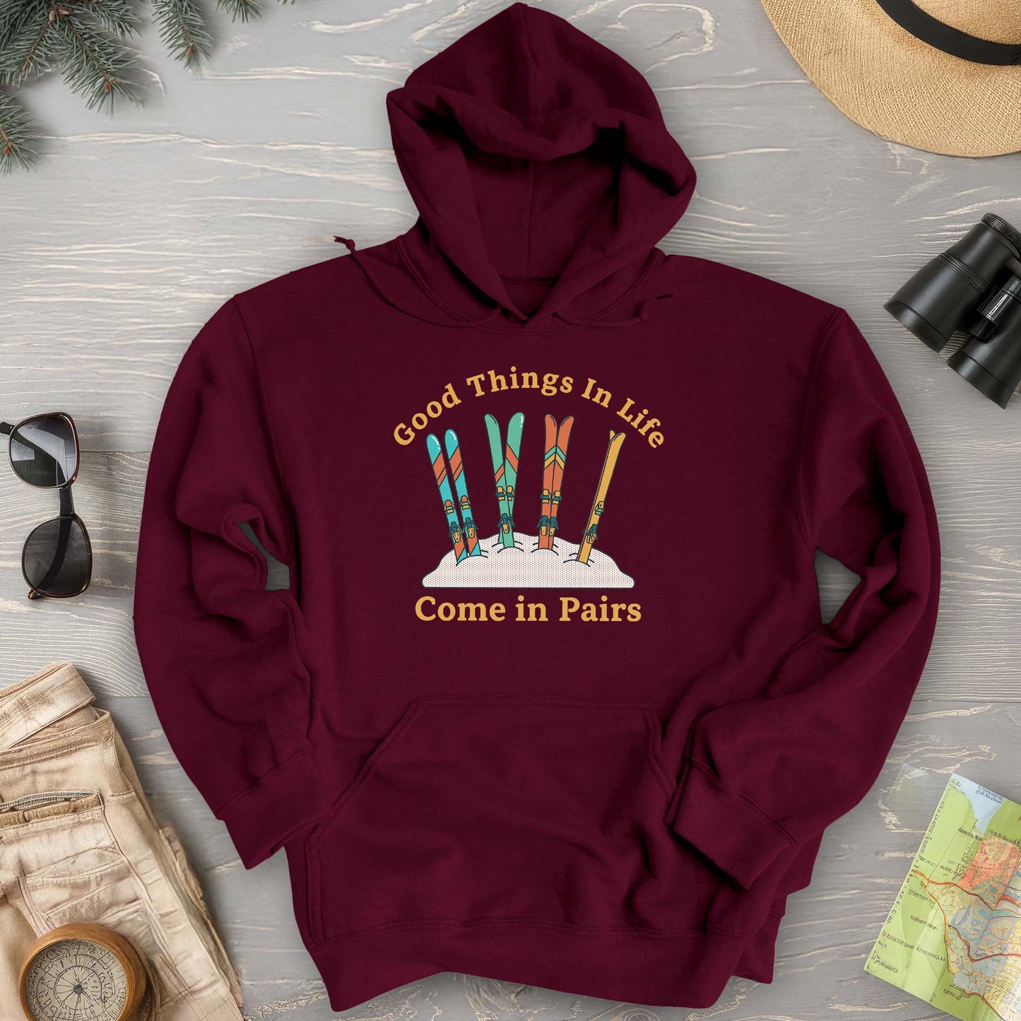 Good Things Come In Pairs Ski Hoodie