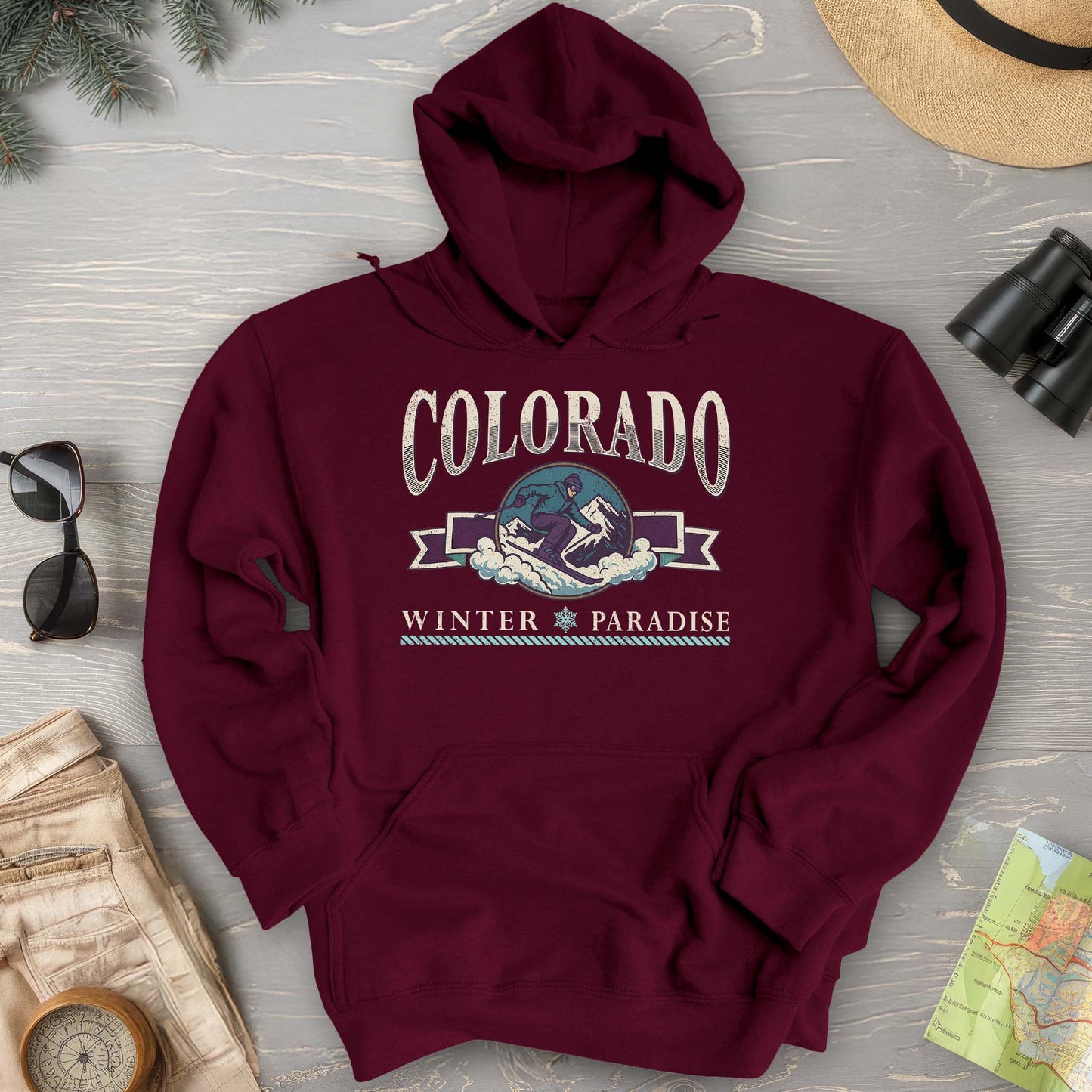 Colorado 90's Retro Ski Sprint Hoodie