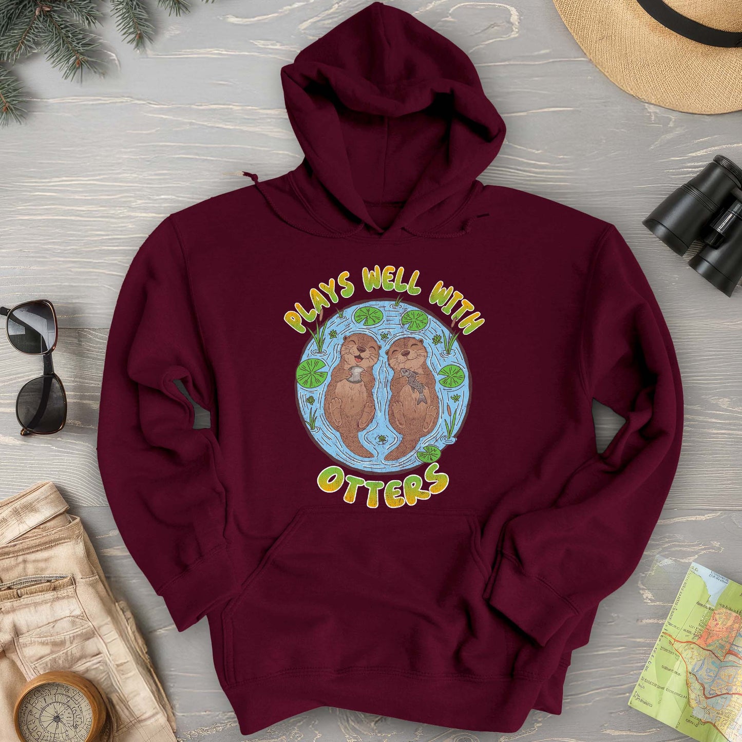 Plays Well With Otters Hoodie