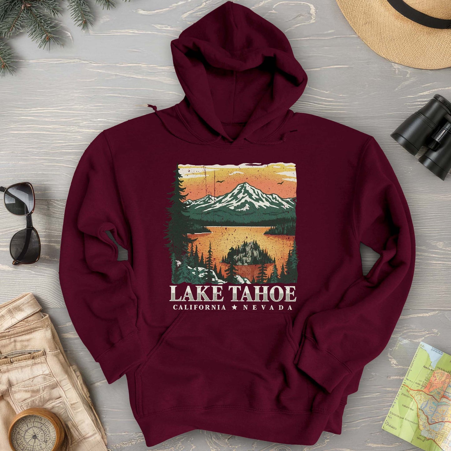 Lake Tahoe Emerald Bay Sunset Hoodie