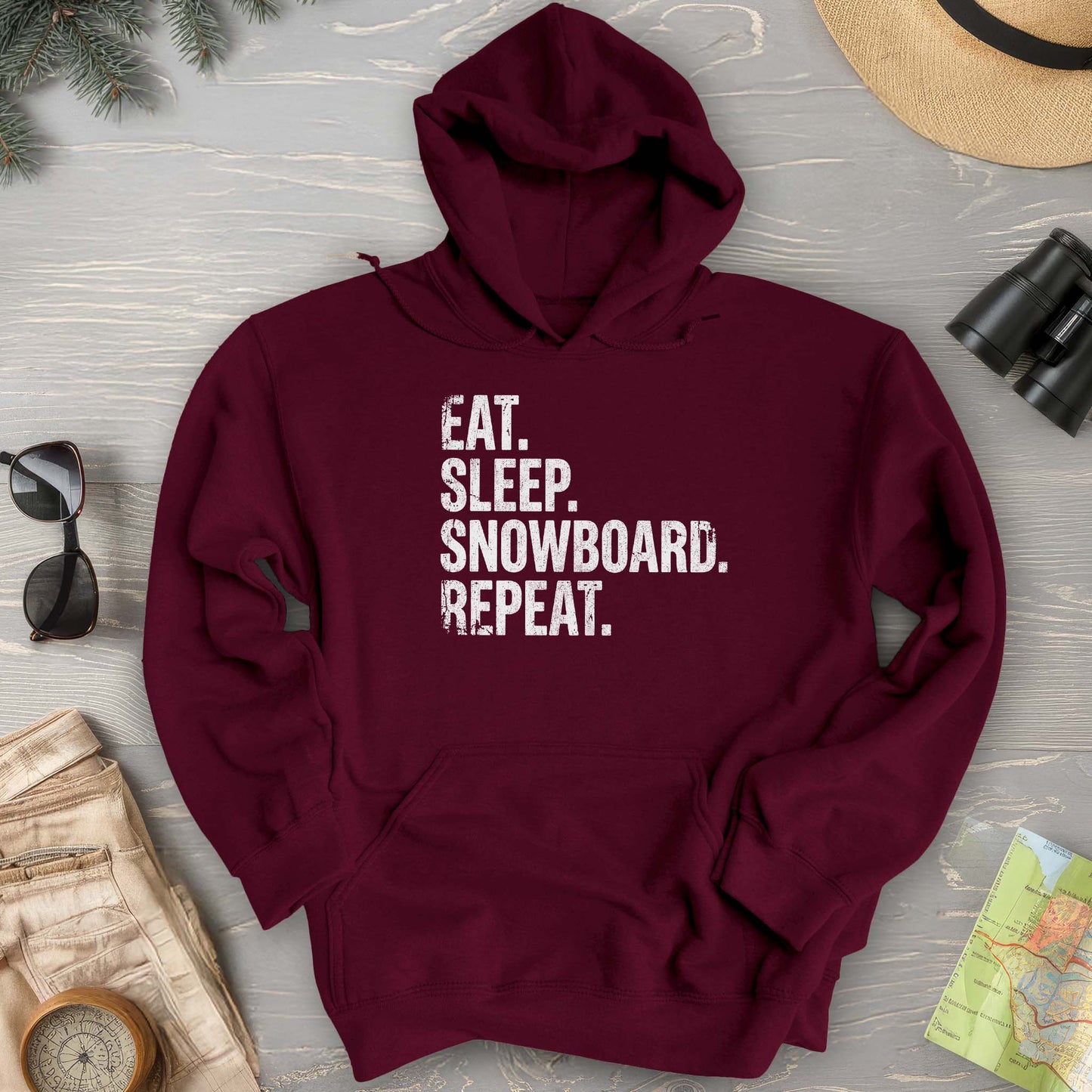 Eat Sleep Snowboard Hoodie