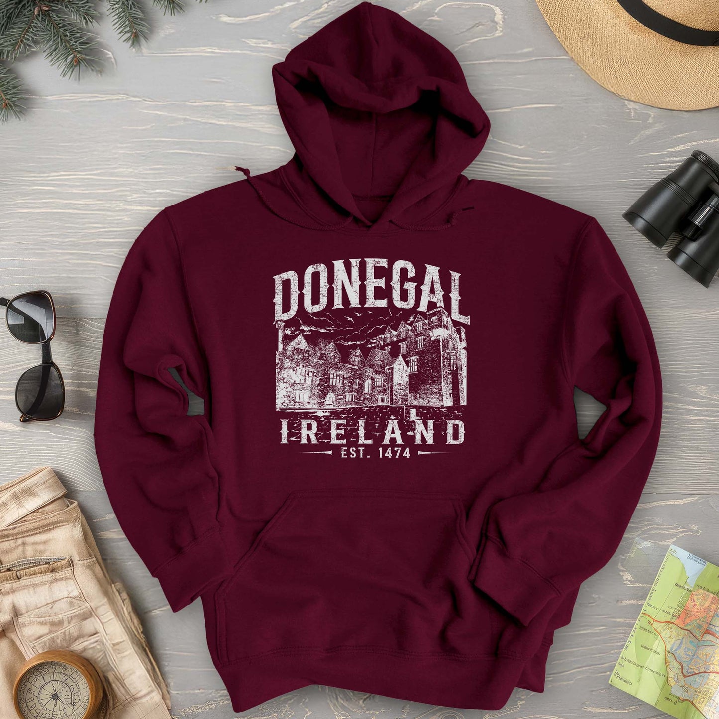 Donegal Ireland Vintage Print Hoodie