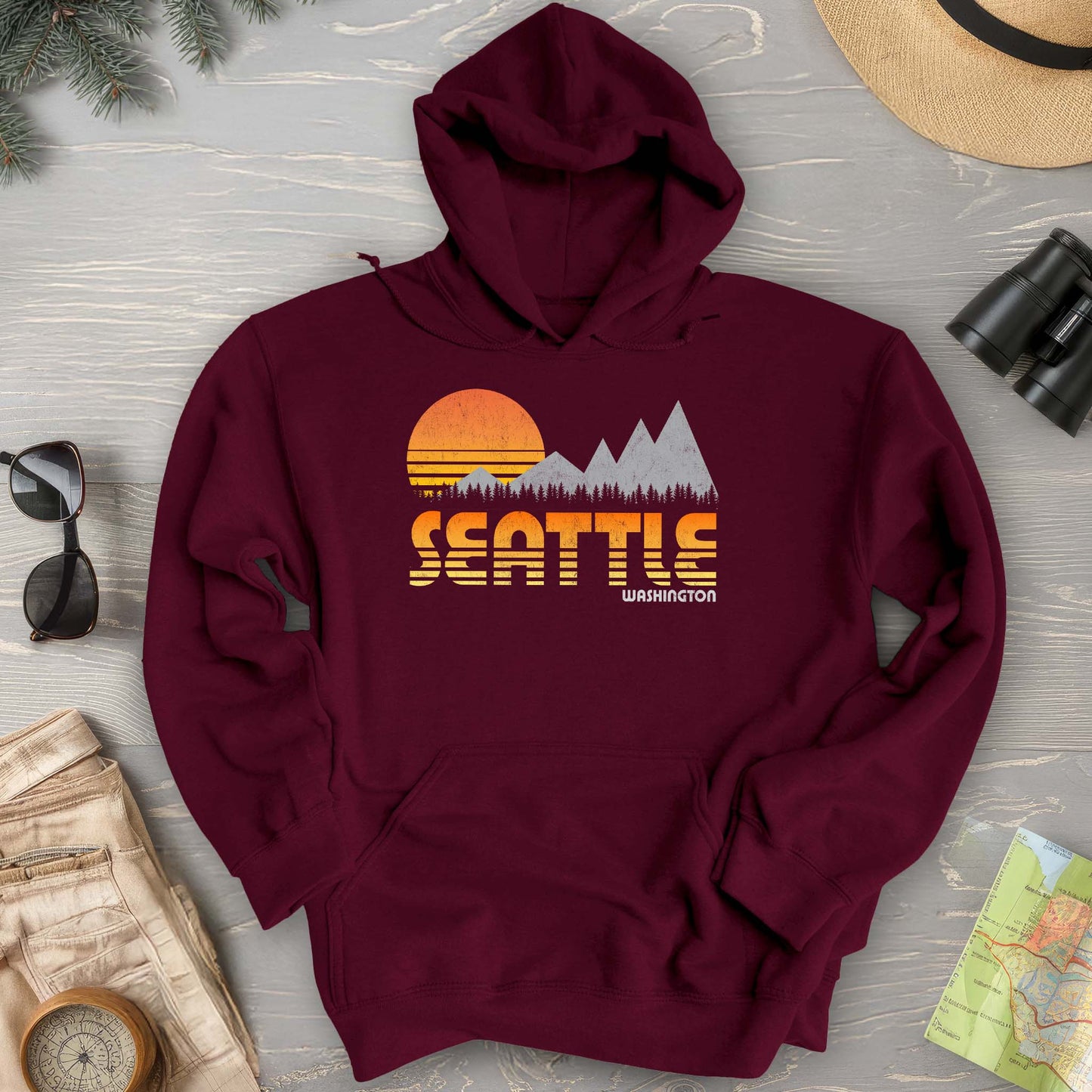 Seattle 80's Retro Hoodie